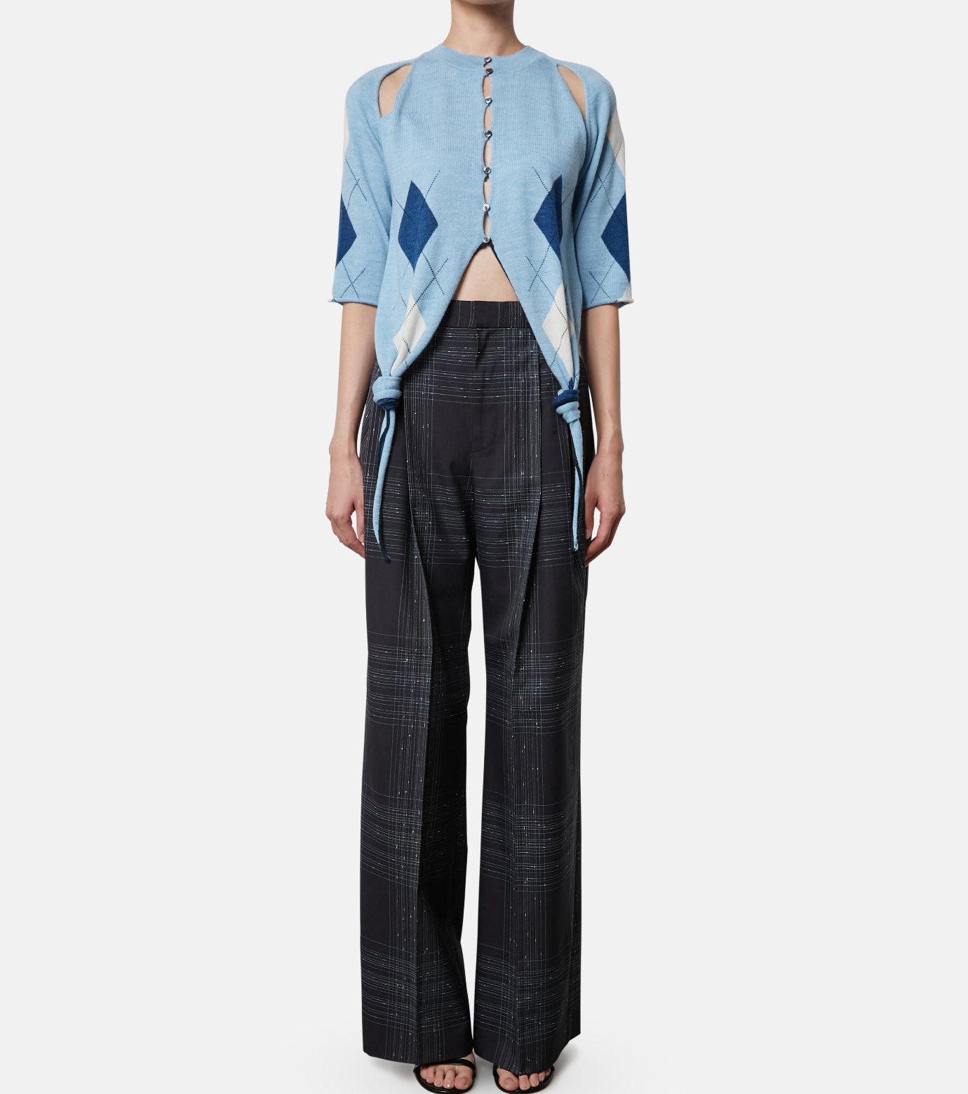 Knot Stitch Line Trousers