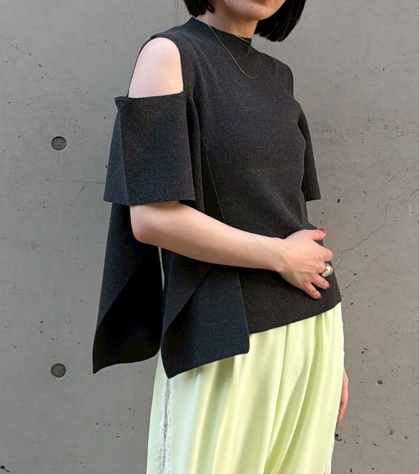Cold Shoulder Knit Top
