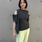 Cold Shoulder Knit Top