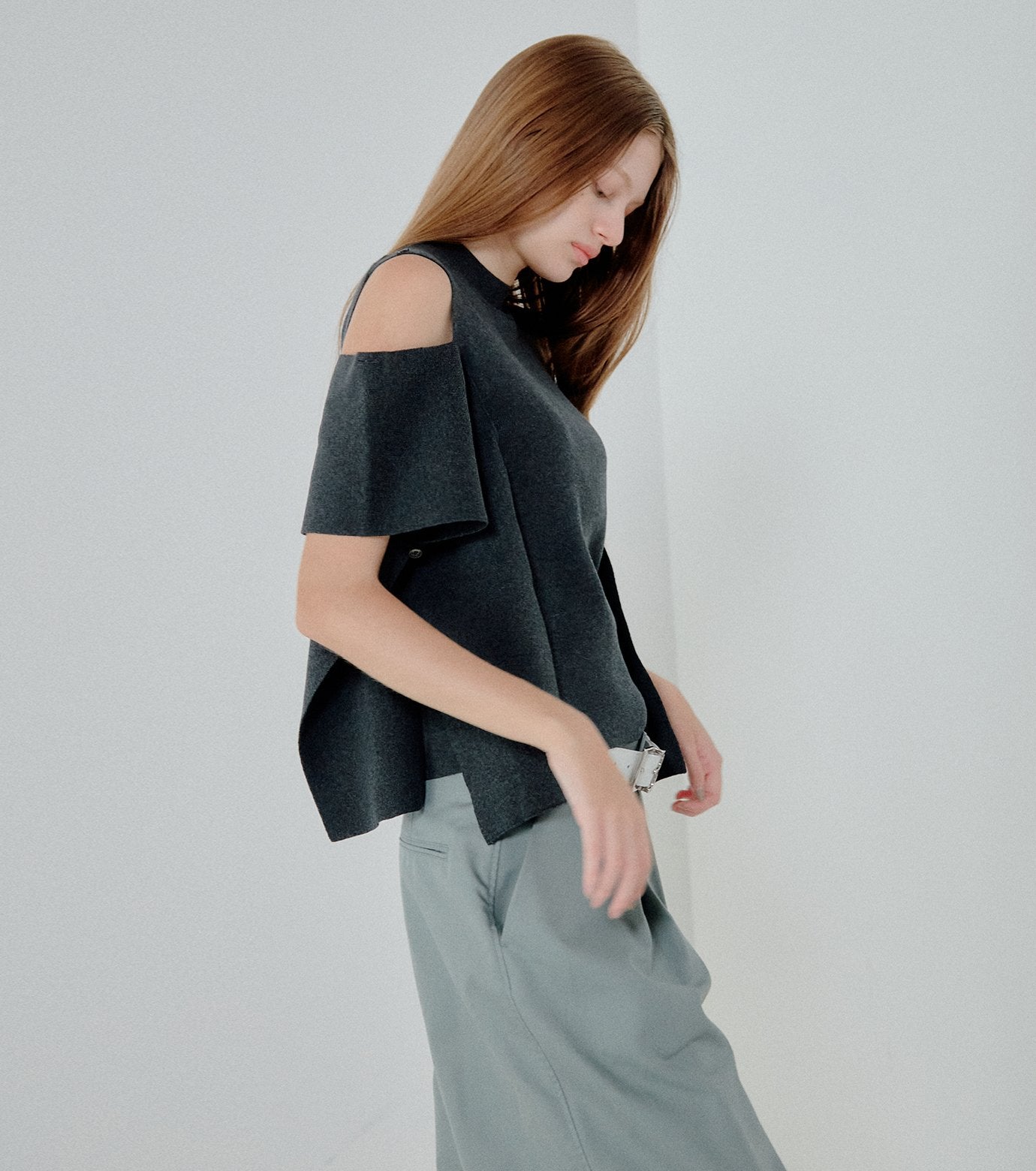 Cold Shoulder Knit Top