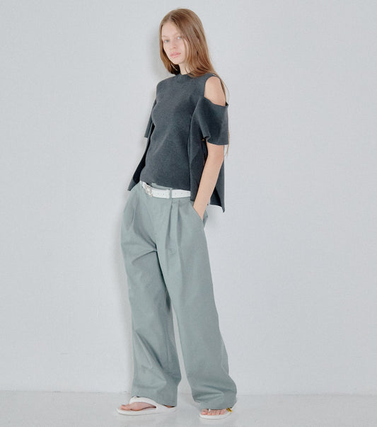 Cold Shoulder Knit Top