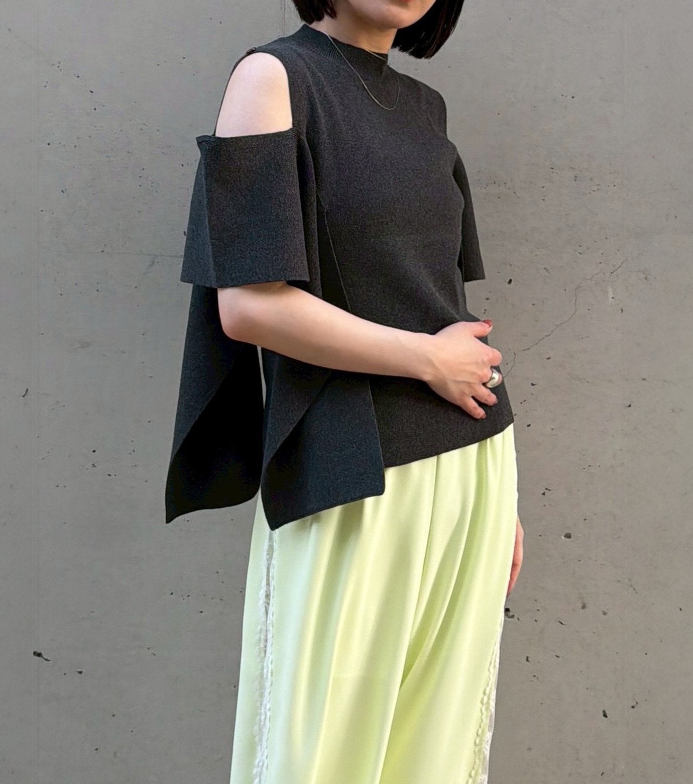 Cold Shoulder Knit Top