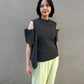 Cold Shoulder Knit Top