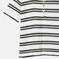 Sheer Striped Polo Knit