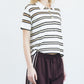 Sheer Striped Polo Knit