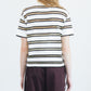 Sheer Striped Polo Knit