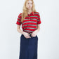 Sheer Striped Polo Knit