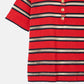 Sheer Striped Polo Knit