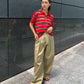 Sheer Striped Polo Knit