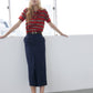 Sheer Striped Polo Knit