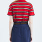Sheer Striped Polo Knit