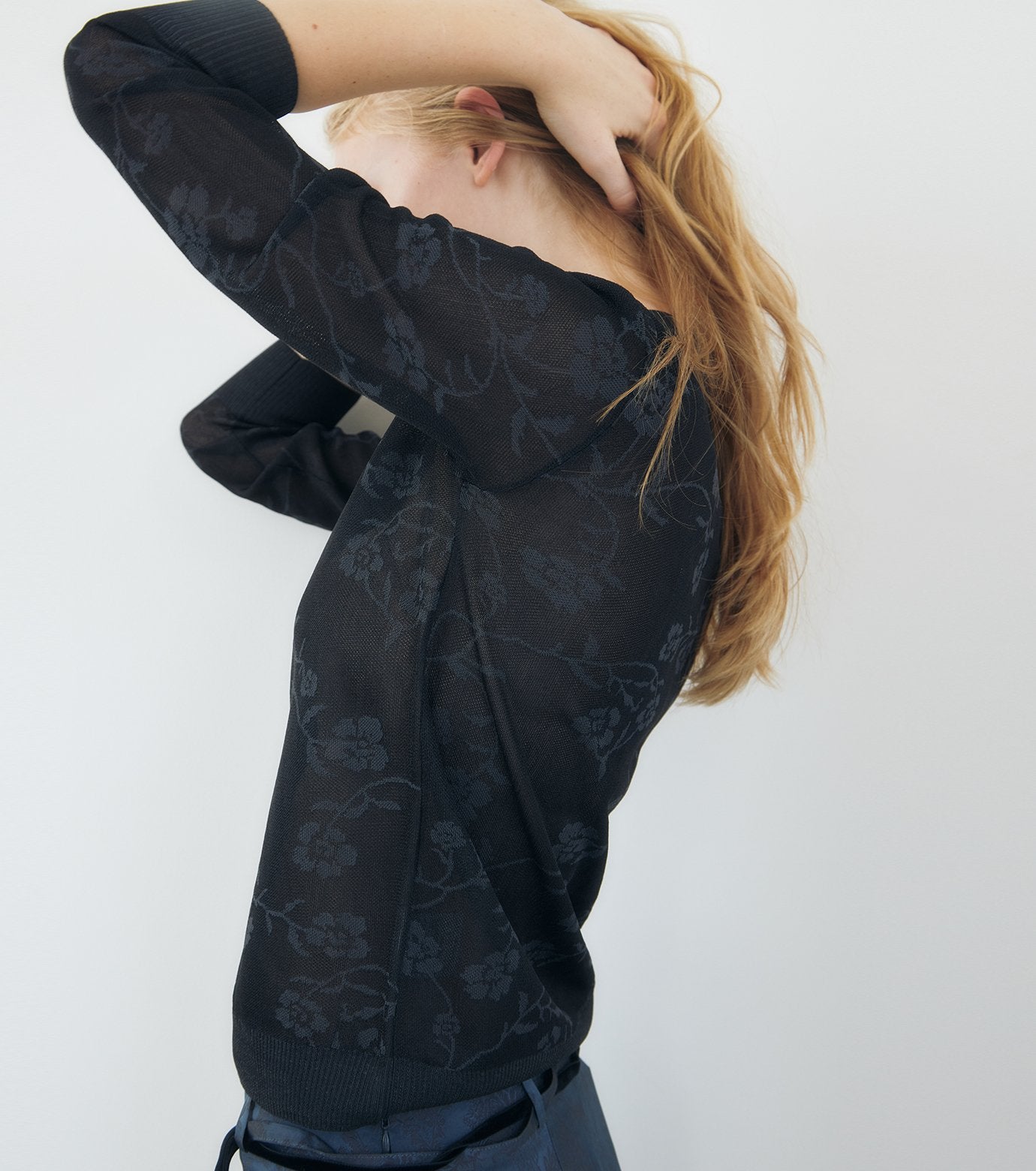 Floral Jacquard Cardigan