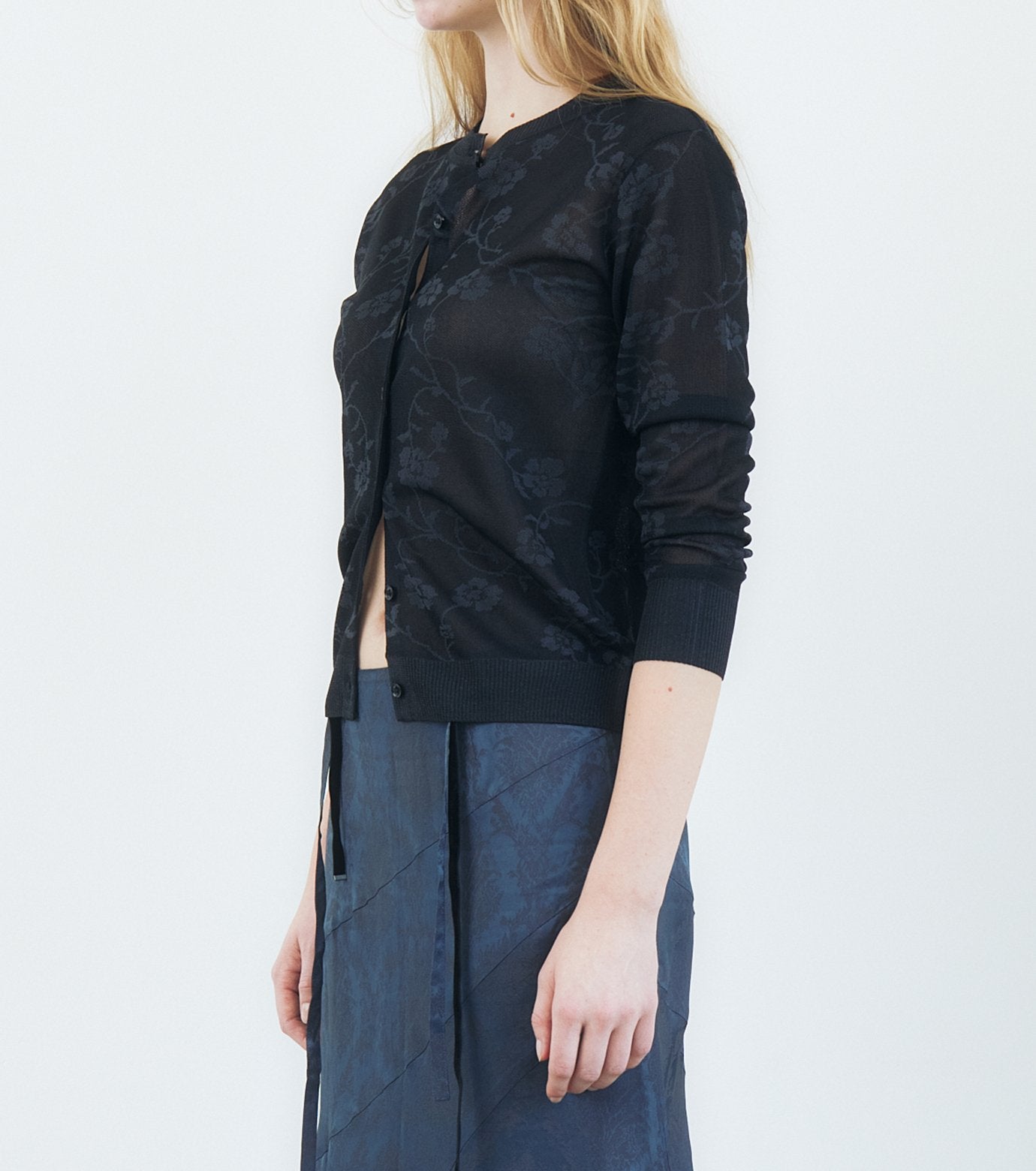Floral Jacquard Cardigan