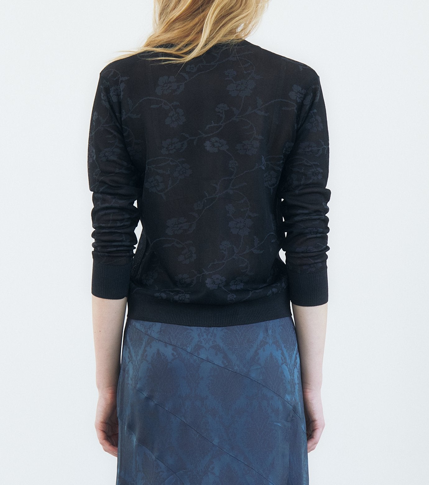 Floral Jacquard Cardigan