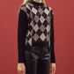 Argyle Knit Pullover