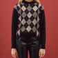 Argyle Knit Pullover
