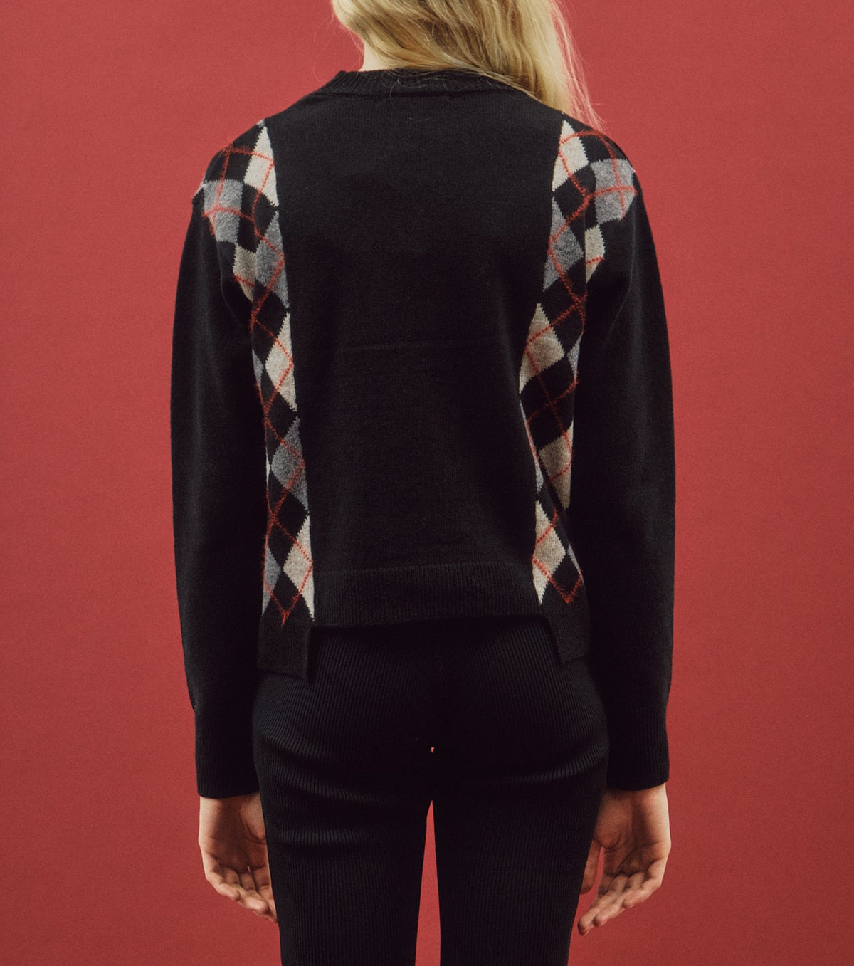 Argyle Knit Pullover