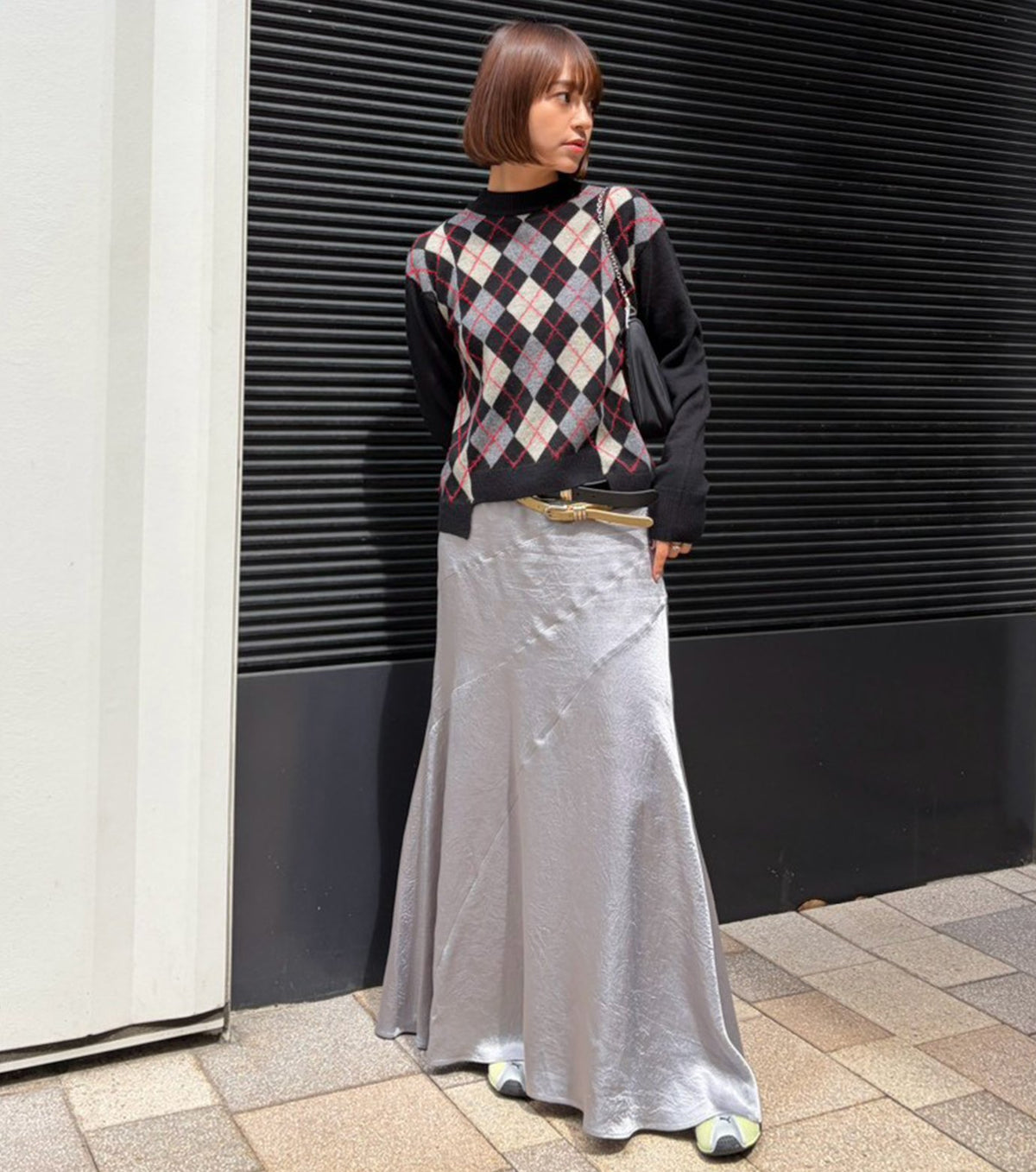 Argyle Knit Pullover