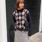 Argyle Knit Pullover