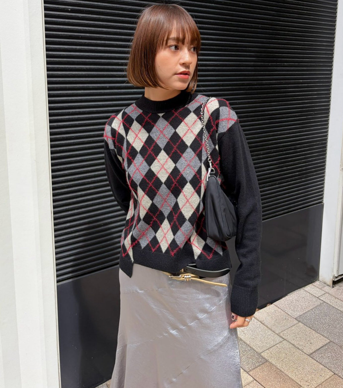 Argyle Knit Pullover