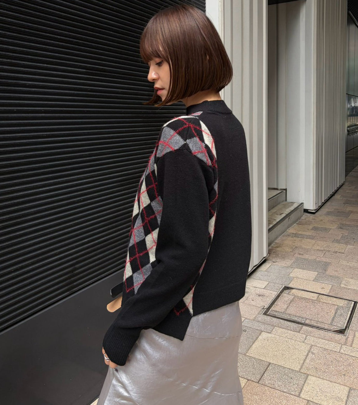 Argyle Knit Pullover