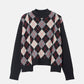 Argyle Knit Pullover