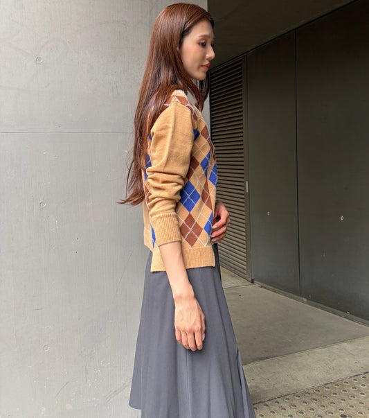 Argyle Knit Pullover