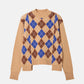 Argyle Knit Pullover