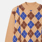 Argyle Knit Pullover