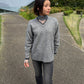 Contrast Collar V-Neck Pullover