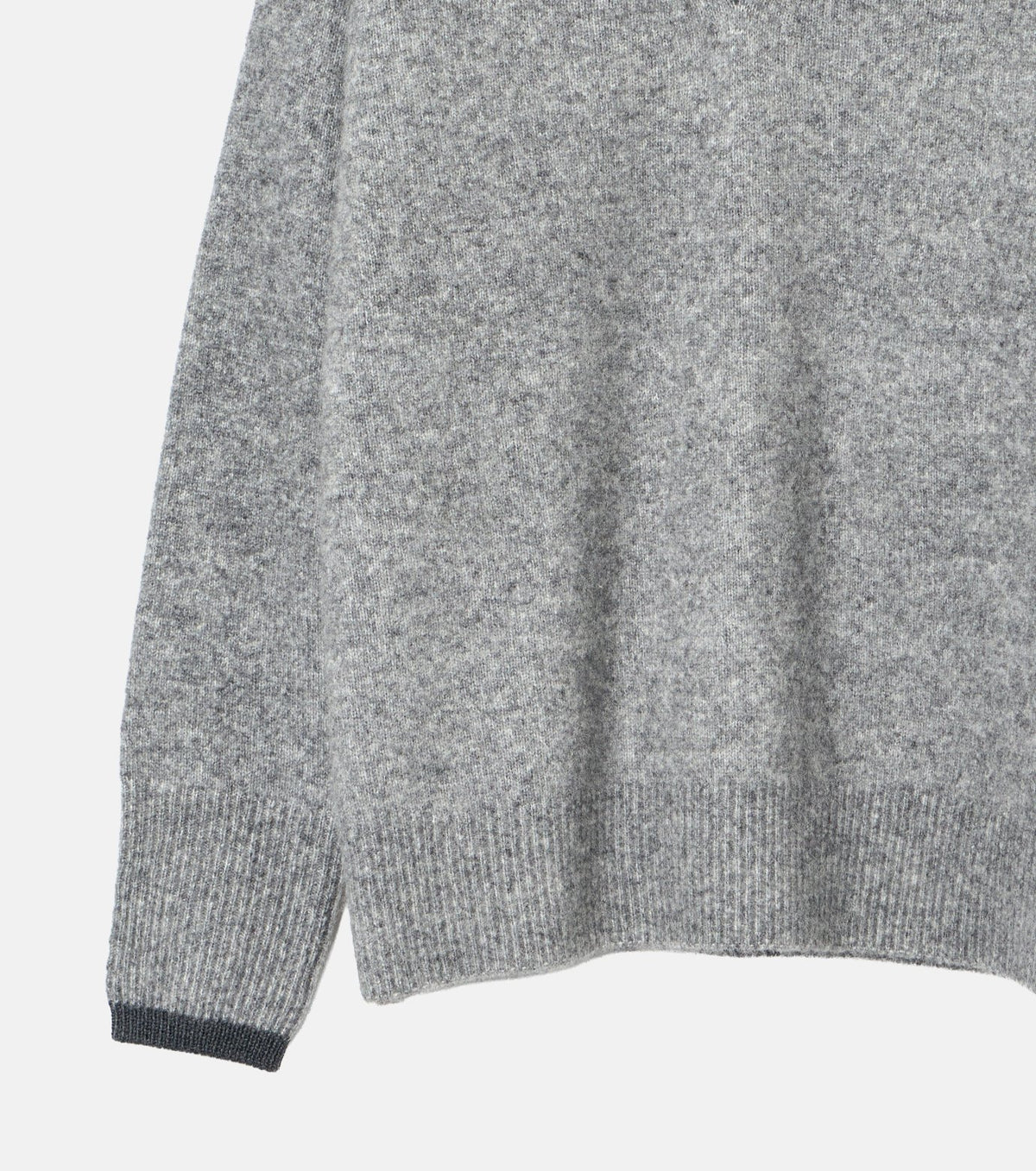 Contrast Collar V-Neck Pullover