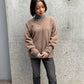 Contrast Collar V-Neck Pullover