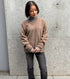 Contrast Collar V-Neck Pullover