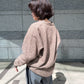 Contrast Collar V-Neck Pullover