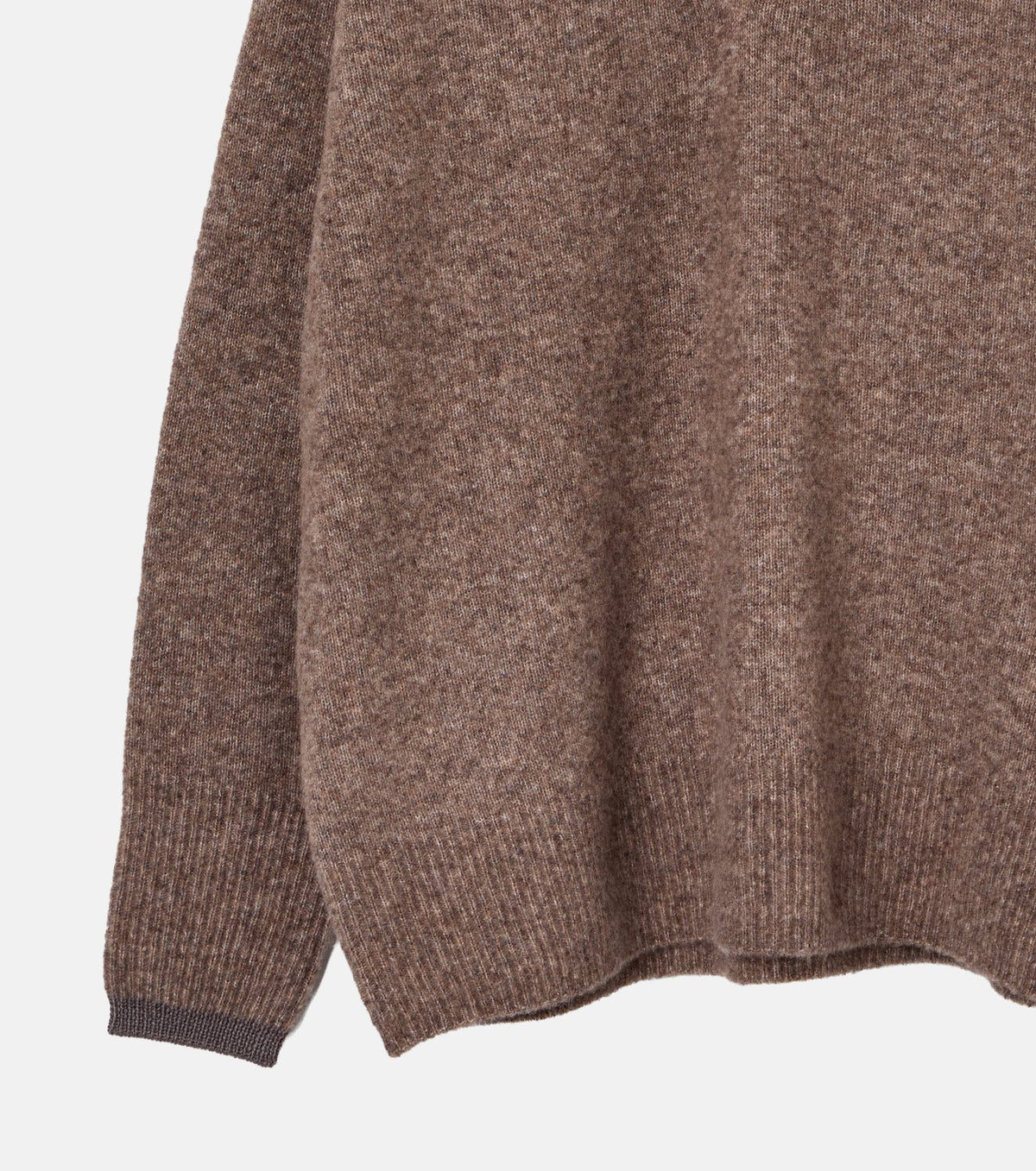 Contrast Collar V-Neck Pullover