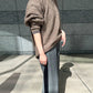 Contrast Collar V-Neck Pullover