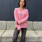 Contrast Collar V-Neck Pullover