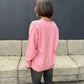 Contrast Collar V-Neck Pullover