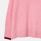 Contrast Collar V-Neck Pullover