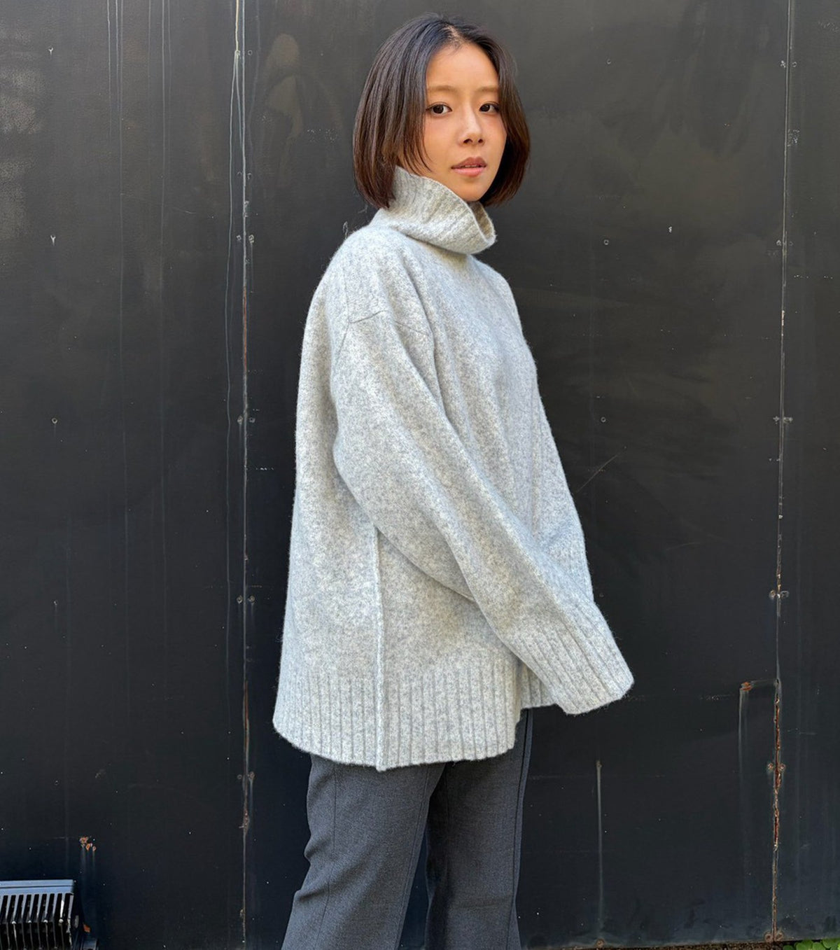 Relaxed Fit High-Neck Sweater