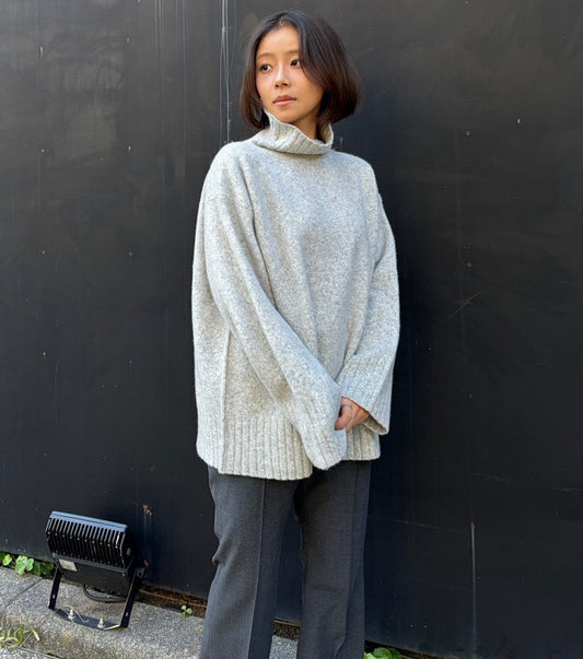 Relaxed Fit High-Neck Sweater