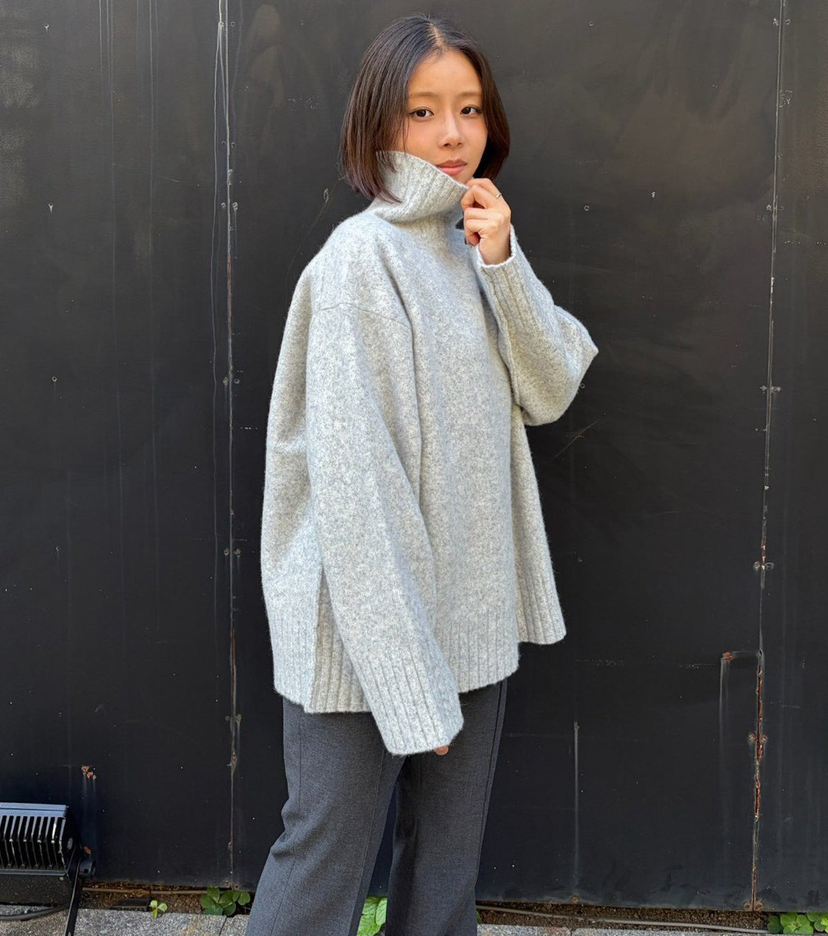 Relaxed Fit High-Neck Sweater