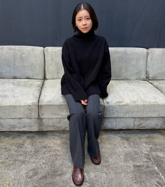 Relaxed Fit High-Neck Sweater