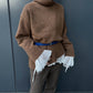 Relaxed Fit High-Neck Sweater