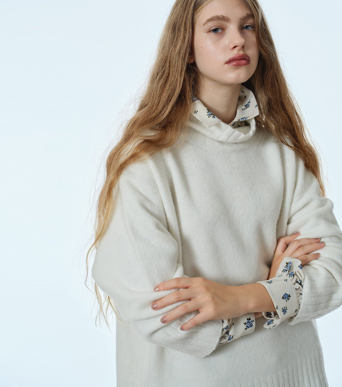 Relaxed Fit High-Neck Sweater