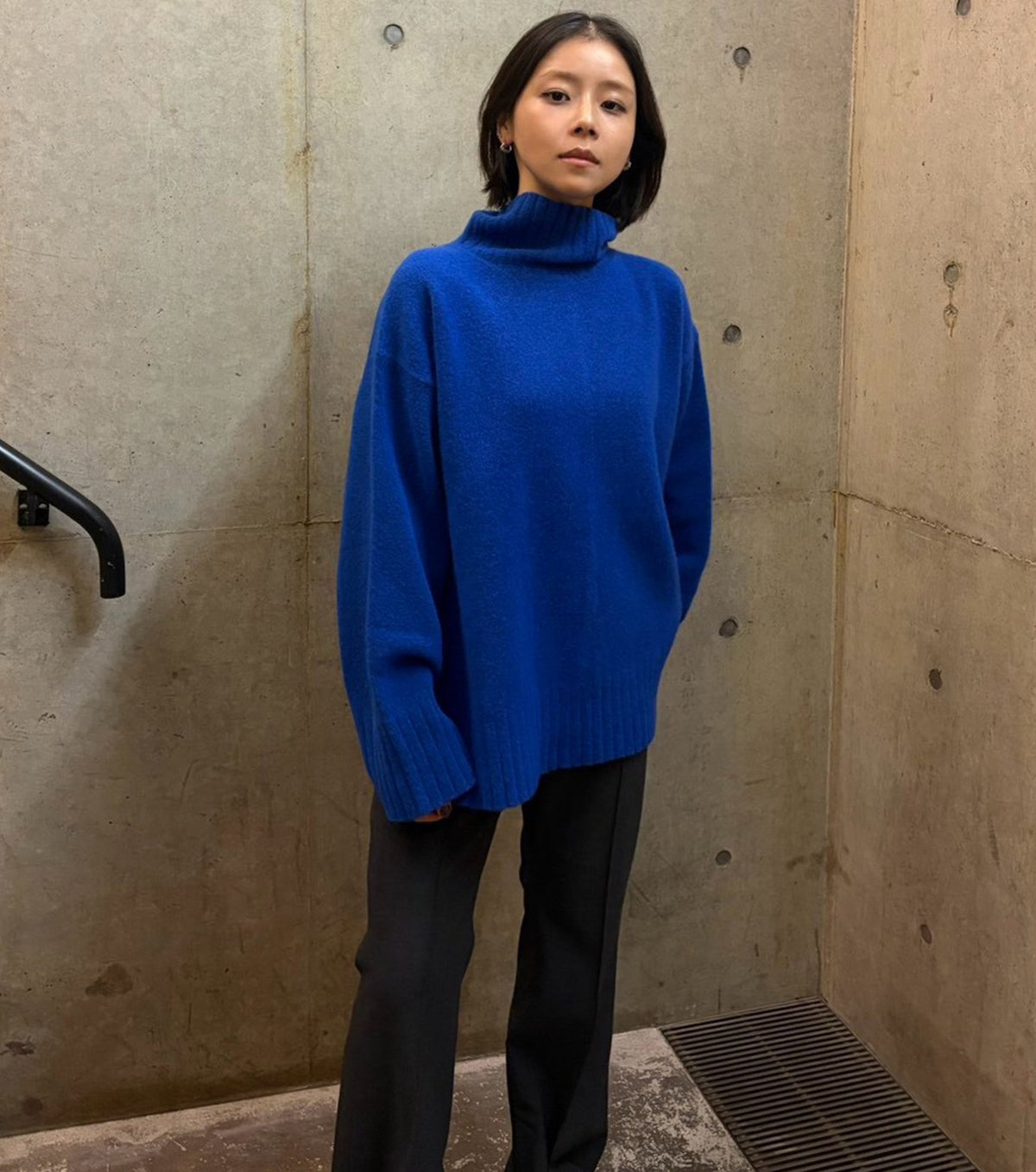 Relaxed Fit High-Neck Sweater
