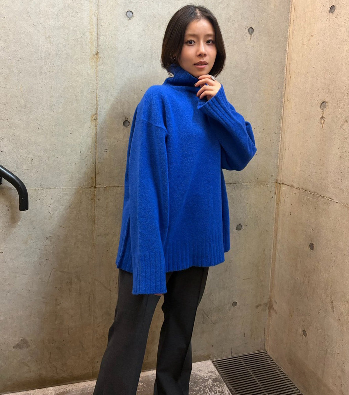 Relaxed Fit High-Neck Sweater
