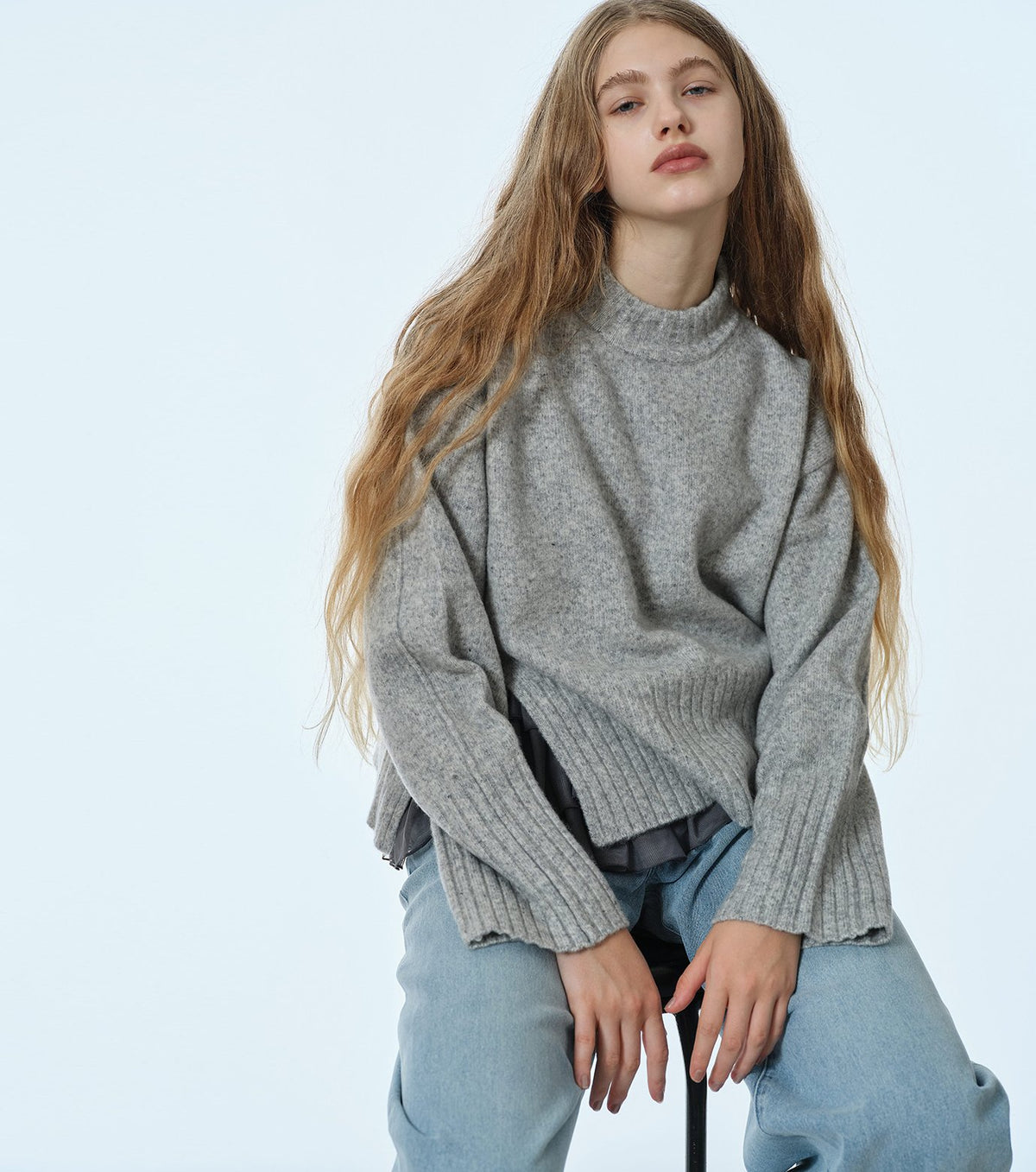 Relaxed Fit Crew Neck Sweater
