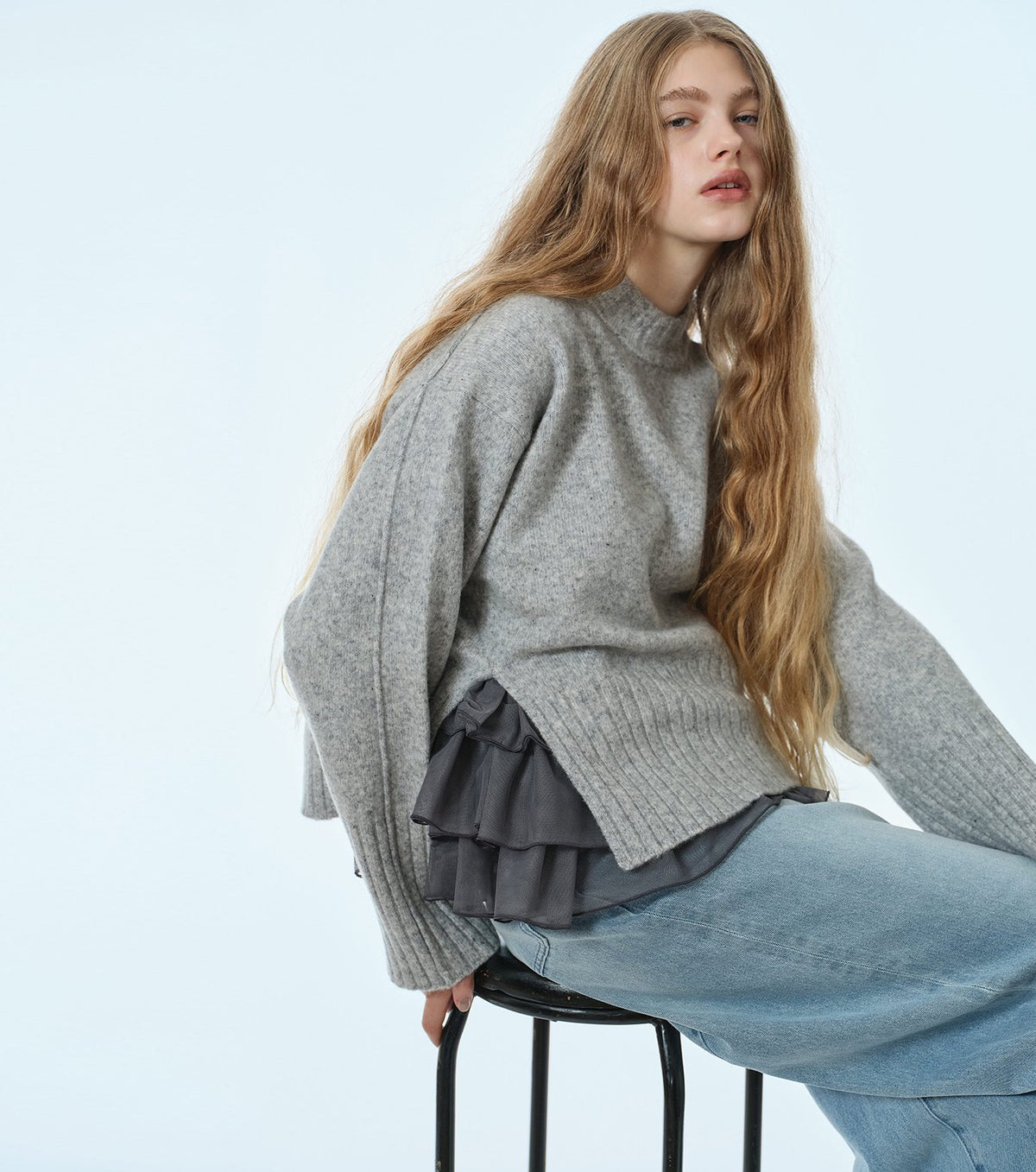 Relaxed Fit Crew Neck Sweater