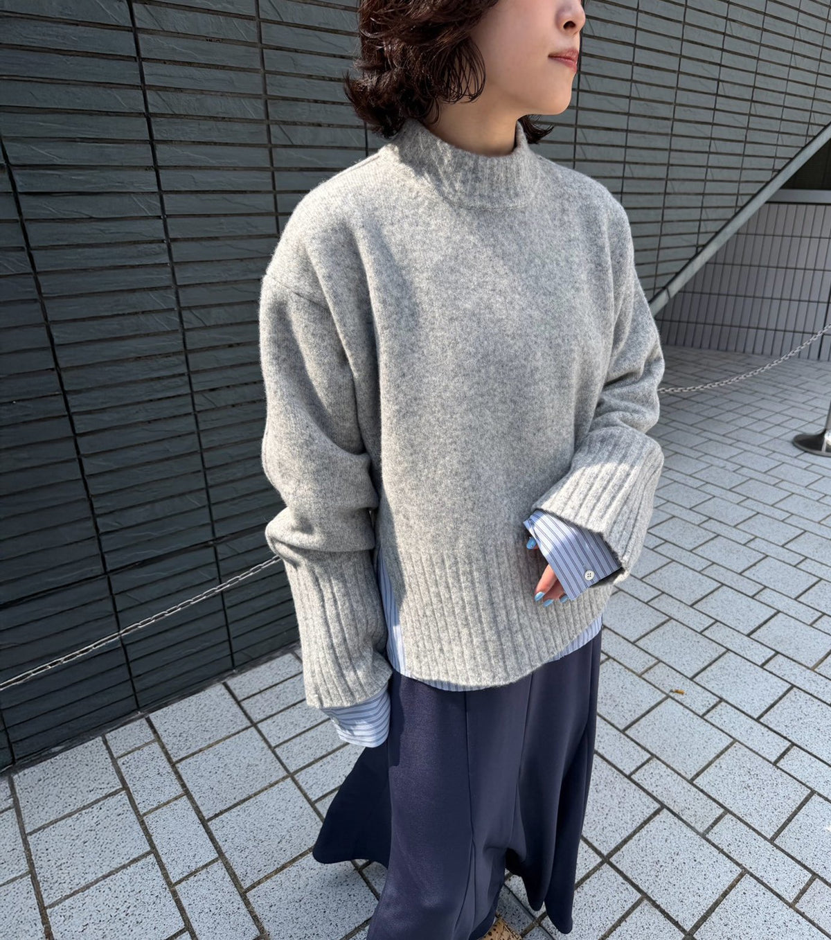 Relaxed Fit Crew Neck Sweater